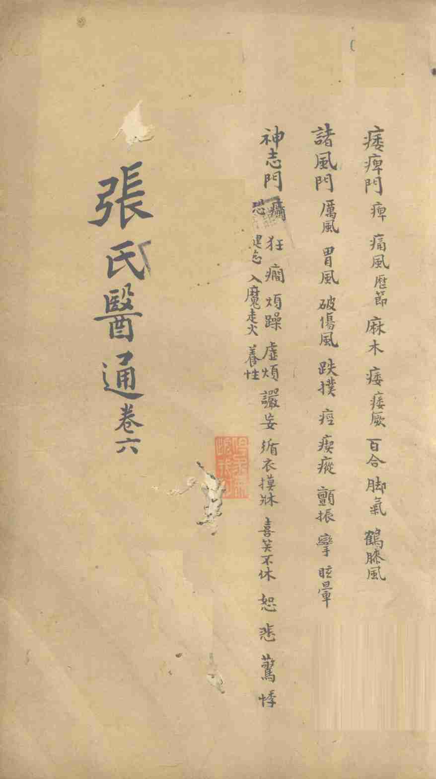 张氏医通  卷6